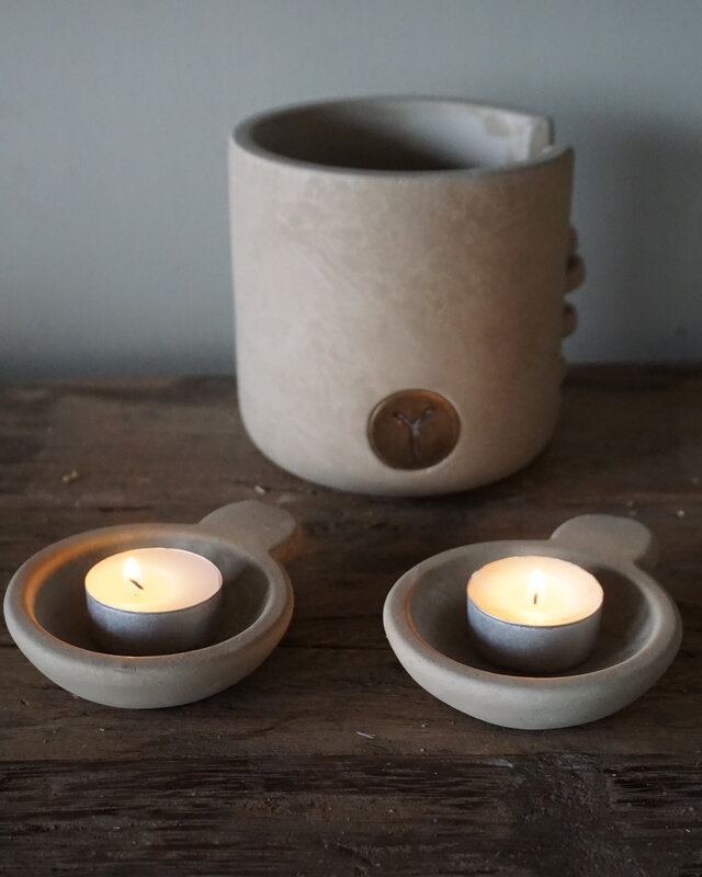 Brynxz Kopjes In Houder | Set Van 6 | Majestic Taupe | H12 x D12 cm