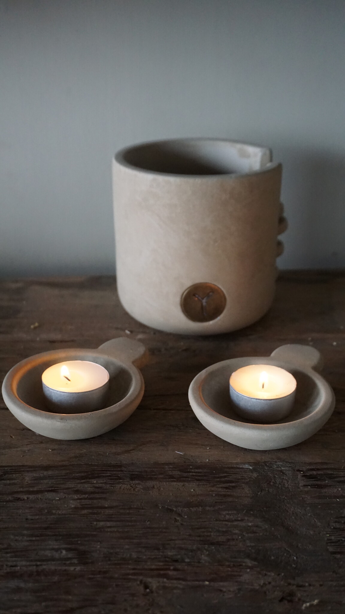 Brynxz Kopjes In Houder | Set Van 6 | Majestic Taupe | H12 x D12 cm