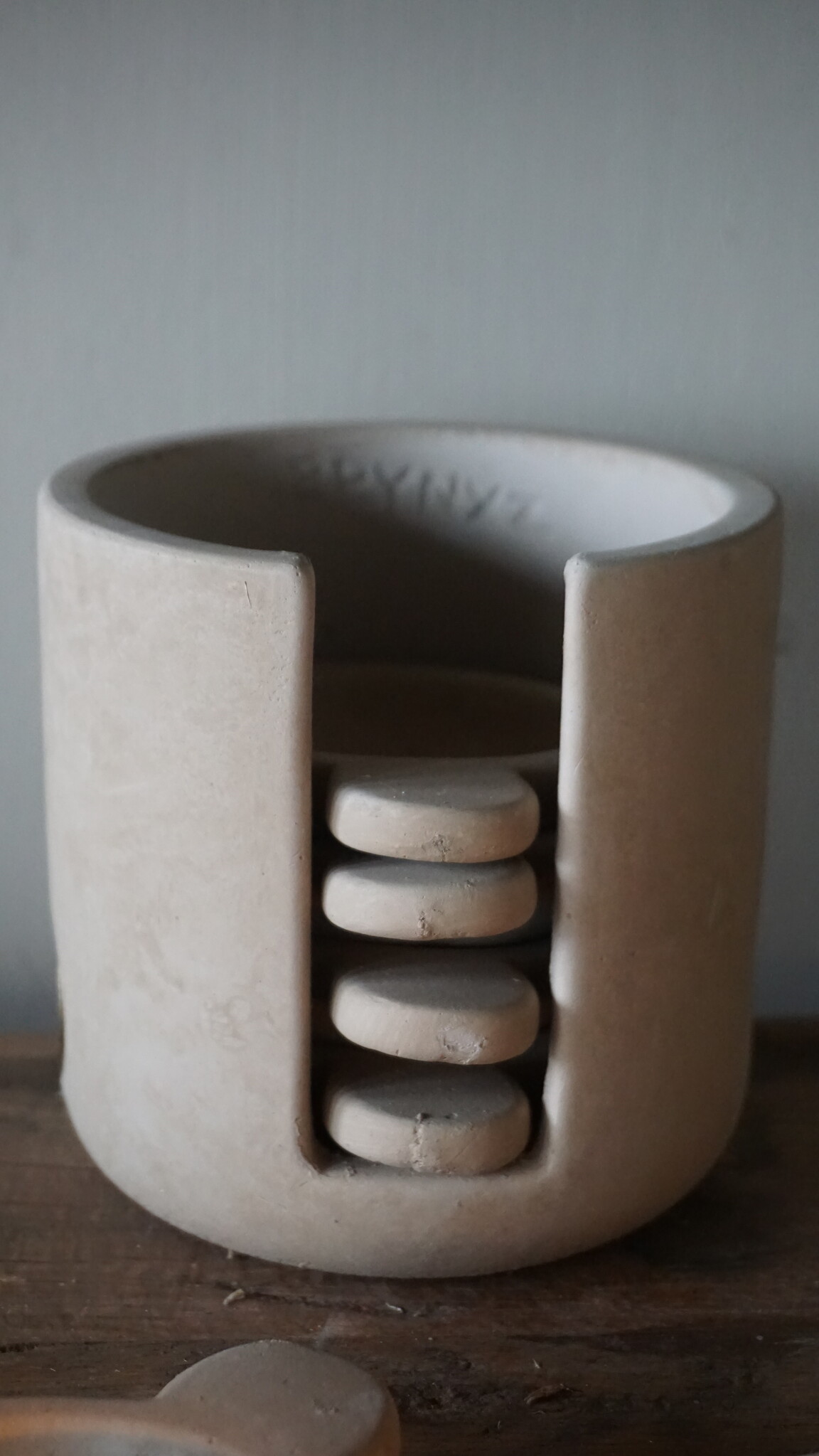 Brynxz Kopjes In Houder | Set Van 6 | Majestic Taupe | H12 x D12 cm
