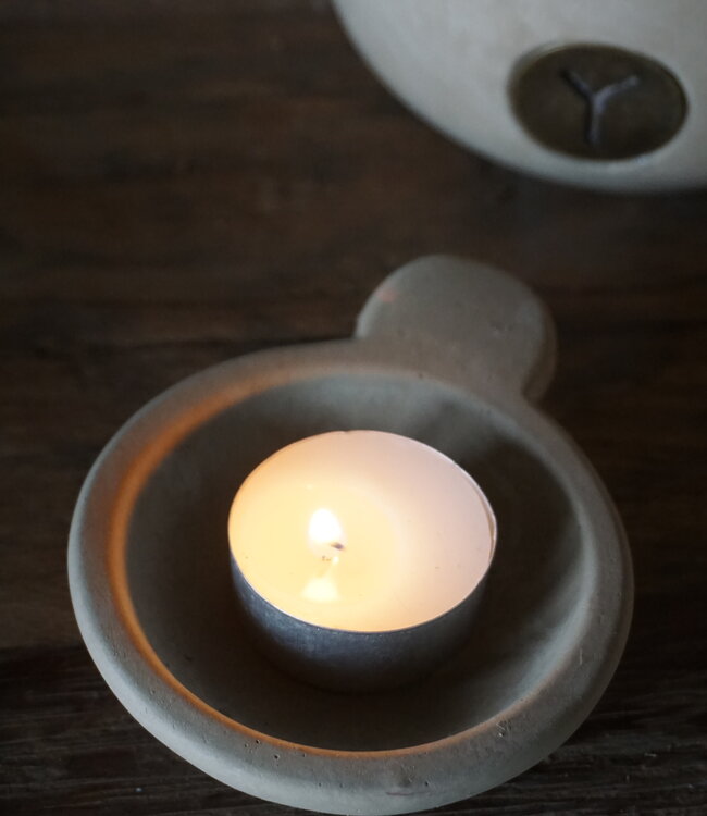 Brynxz Kopjes In Houder | Set Van 6 | Majestic Taupe | H12 x D12 cm