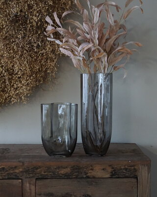 Rene Houtman Vaas Flower | Glas | Taupe | H35 x D15 cm
