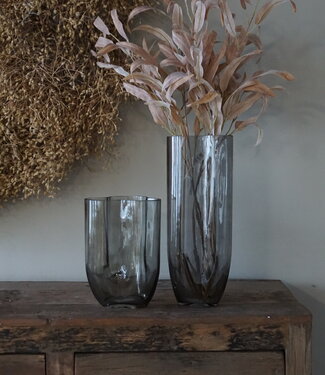 Rene Houtman Vaas Flower | Glas | Taupe | H35 x D15 cm