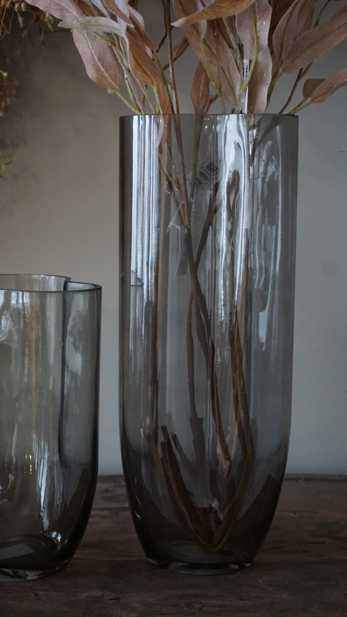 Vaas Flower | Glas | Taupe | H35 x D15 cm | Rene Houtman Interieurs ...