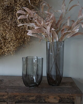 Rene Houtman Vaas Flower | Glas | Taupe | H23 x D16 cm