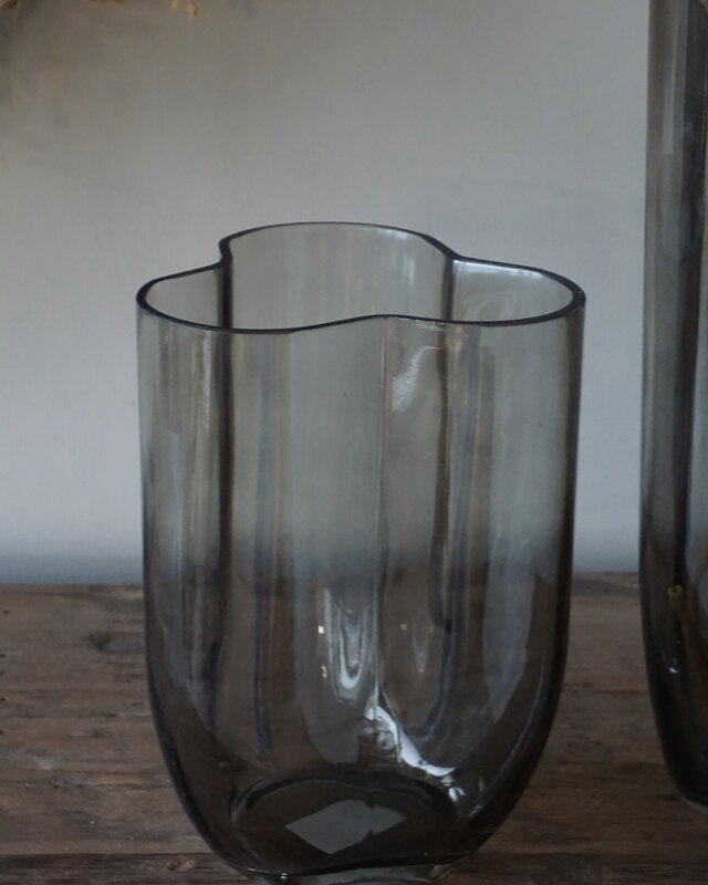 Rene Houtman Vaas Flower | Glas | Taupe | H23 x D16 cm