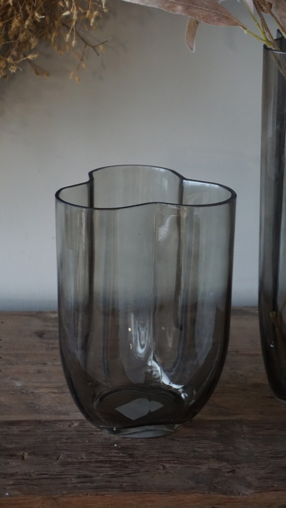 Rene Houtman Vaas Flower | Glas | Taupe | H23 x D16 cm