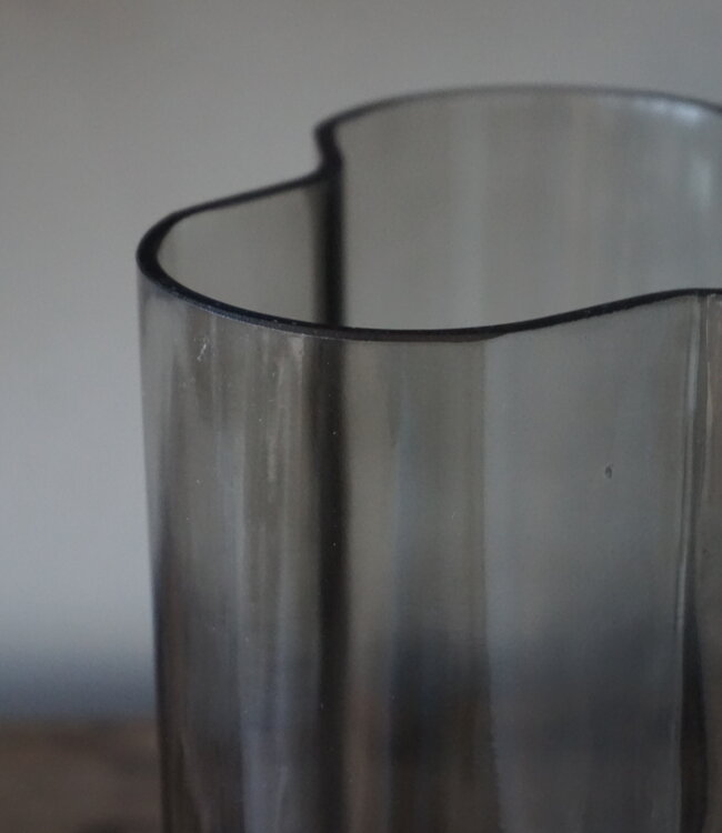 Rene Houtman Vaas Flower | Glas | Taupe | H23 x D16 cm