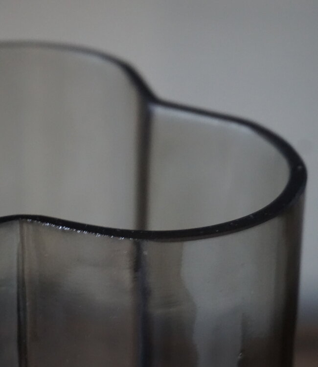 Rene Houtman Vaas Flower | Glas | Taupe | H23 x D16 cm