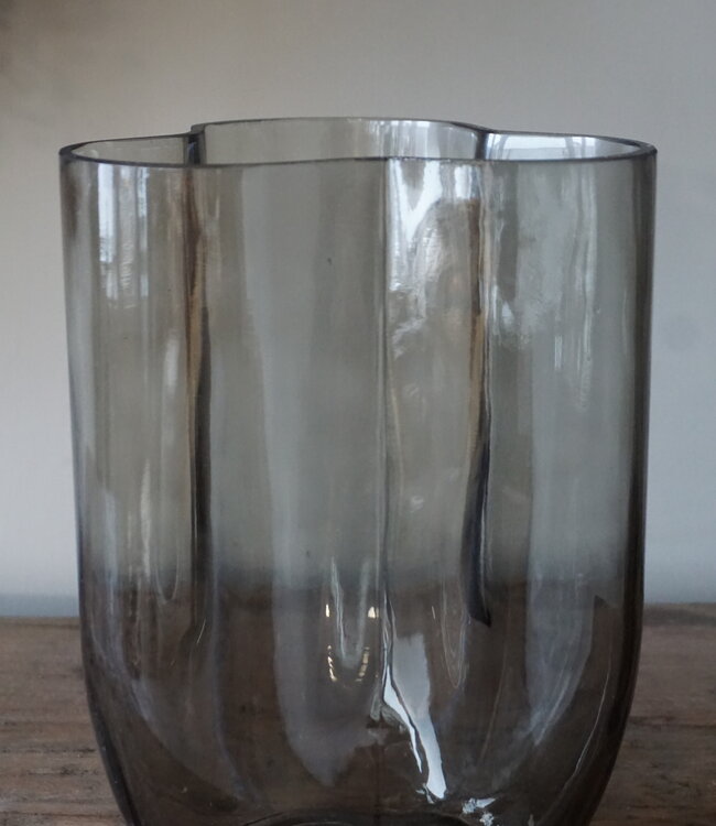 Rene Houtman Vaas Flower | Glas | Taupe | H23 x D16 cm