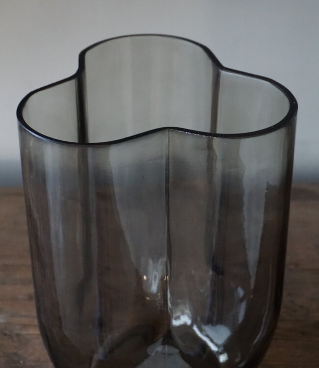 Rene Houtman Vaas Flower | Glas | Taupe | H23 x D16 cm