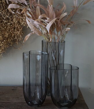 Rene Houtman Vaas Flower | Glas | Taupe | H30 x D14 cm