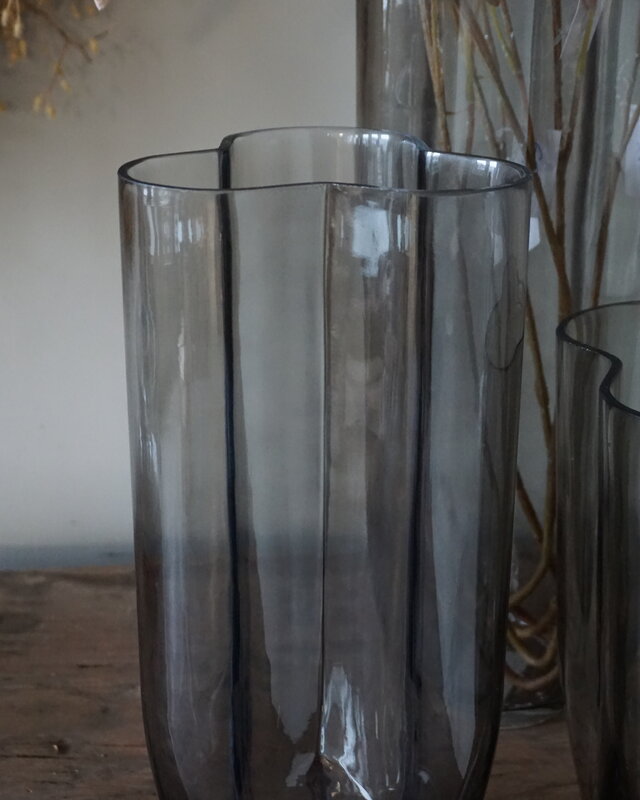 Rene Houtman Vaas Flower | Glas | Taupe | H30 x D14 cm