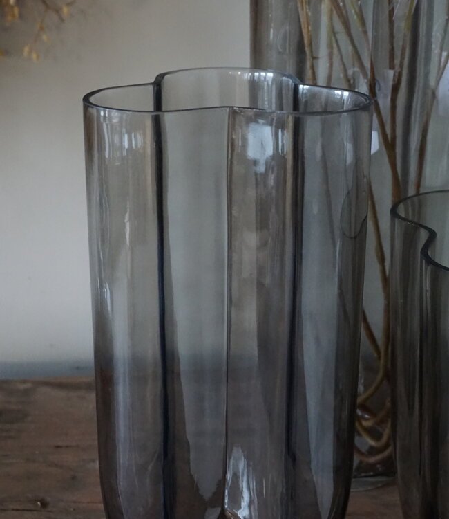 Rene Houtman Vaas Flower | Glas | Taupe | H30 x D14 cm