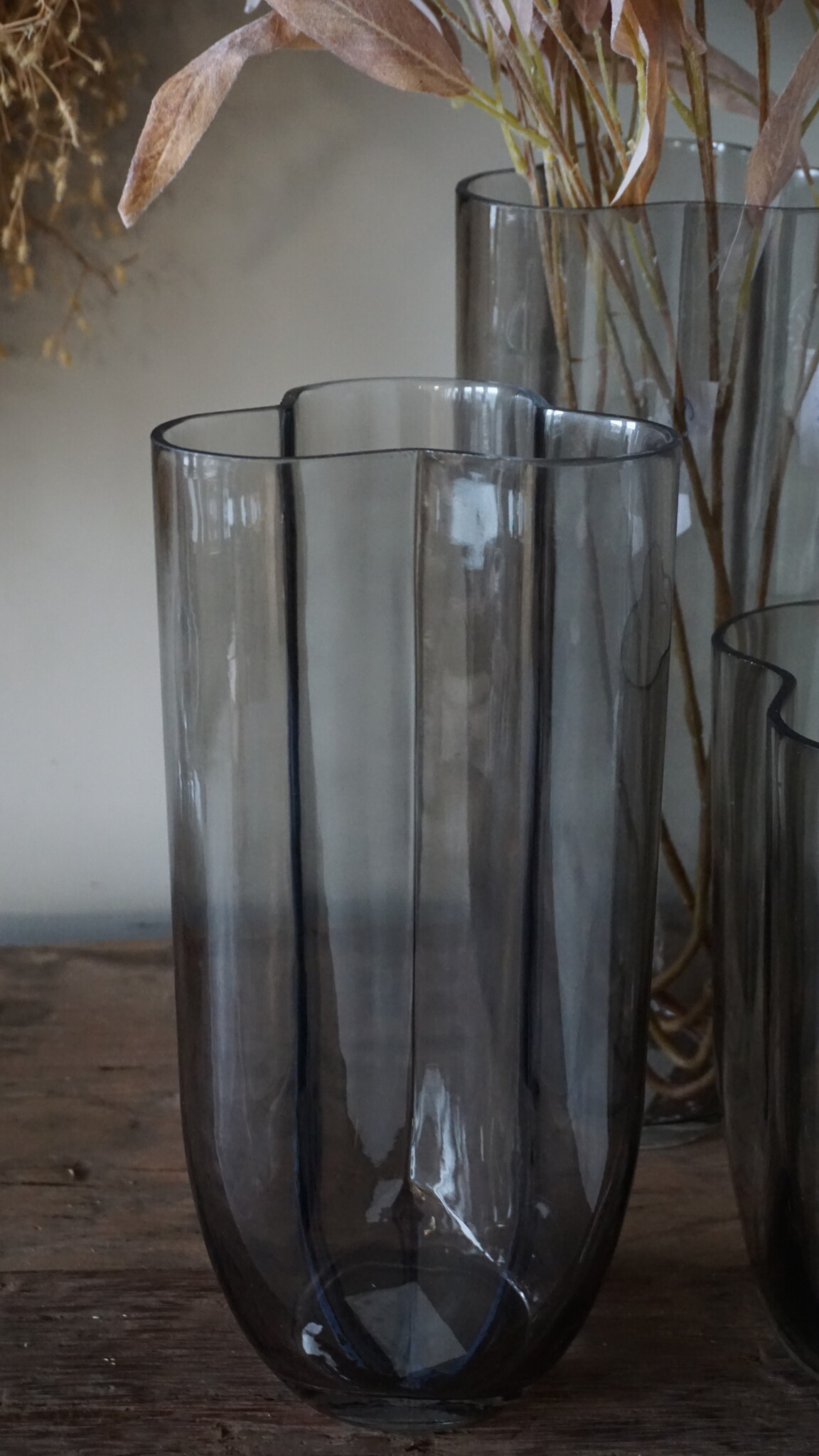 Rene Houtman Vaas Flower | Glas | Taupe | H30 x D14 cm