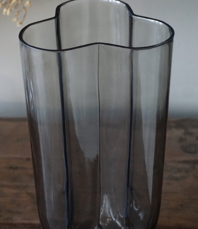 Rene Houtman Vaas Flower | Glas | Taupe | H30 x D14 cm