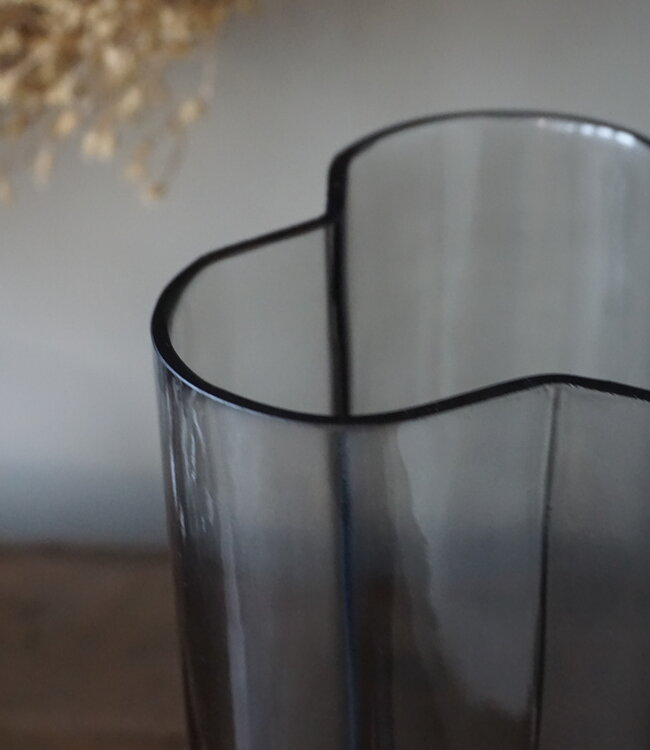 Rene Houtman Vaas Flower | Glas | Taupe | H30 x D14 cm