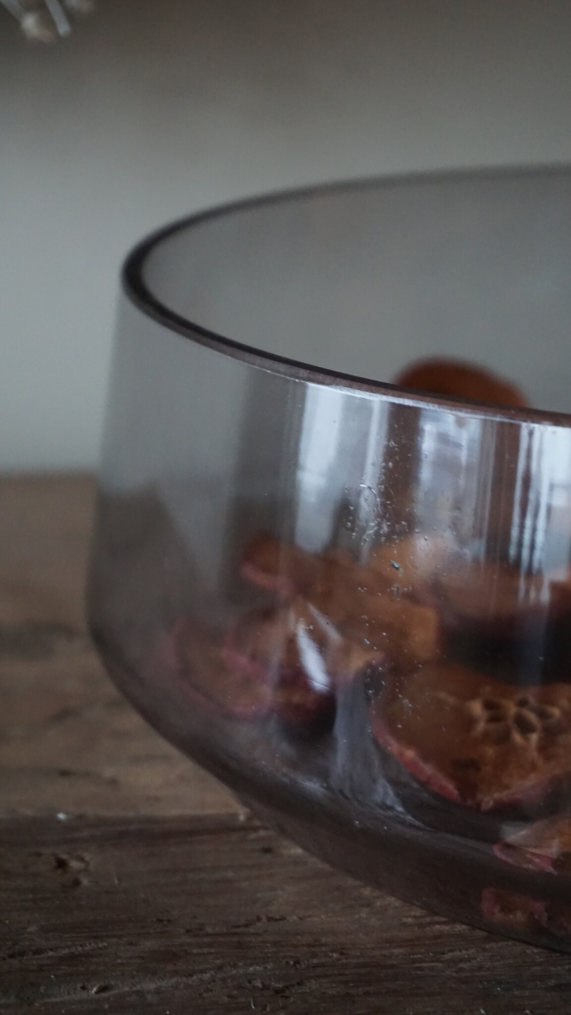 Rene Houtman Vaas/Kom Rond | Glas | Smoked | H11 x D32 cm