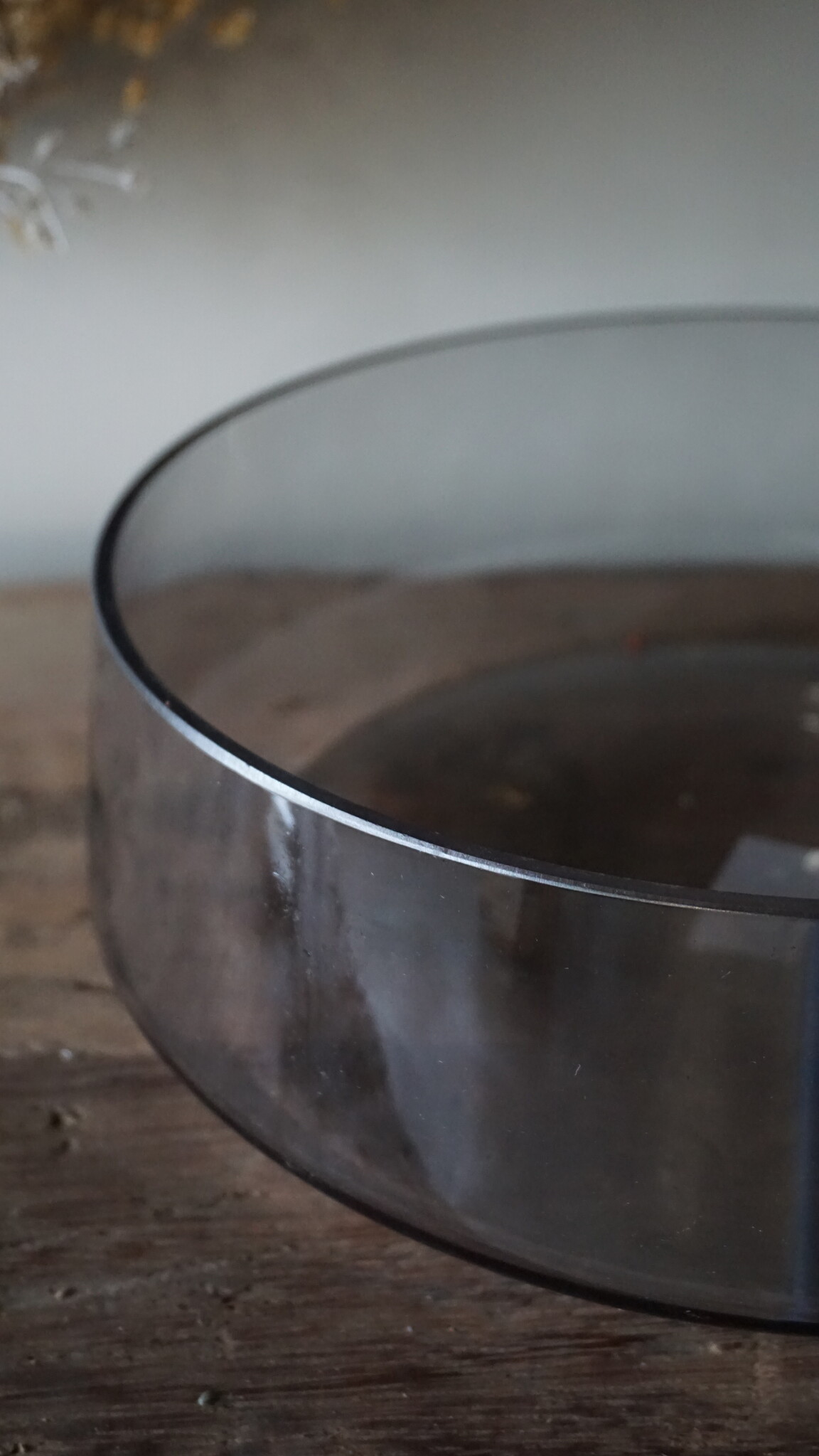 Rene Houtman Vaas/Kom Rond | Glas | Smoked | H11 x D32 cm