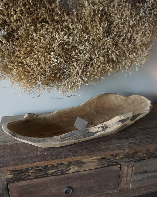 Rene Houtman Kom/Sleutelbak Teak | Sloophout | H10xB72xD22 cm