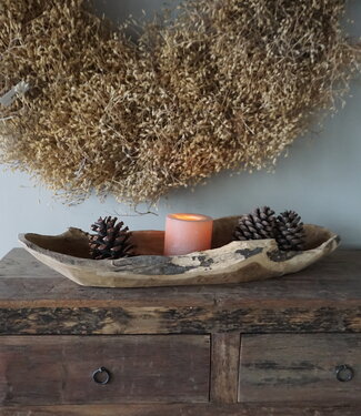 Rene Houtman Kom/Sleutelbak Teak | Sloophout | H10xB72xD22 cm