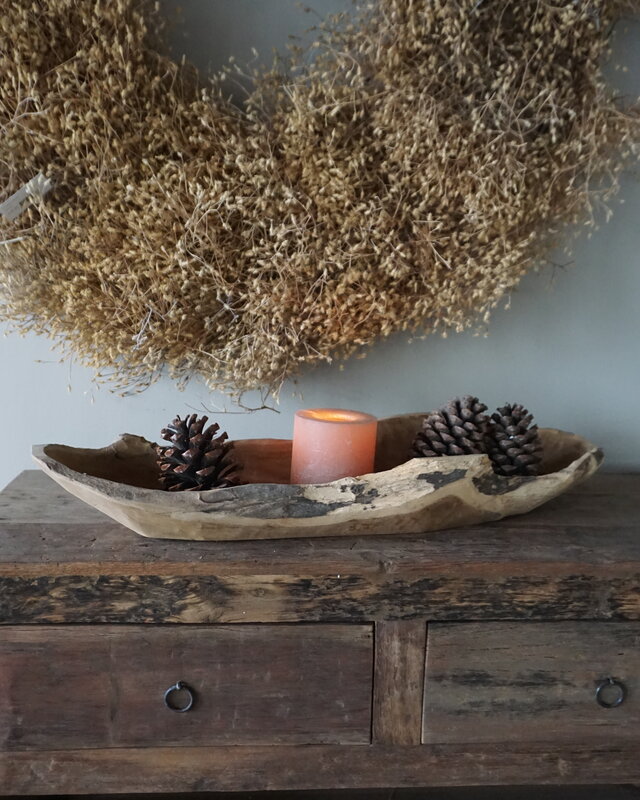 Rene Houtman Kom/Sleutelbak Teak | Sloophout | H10xB72xD22 cm