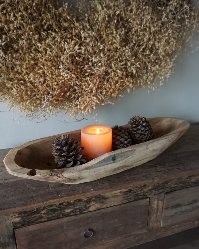 Rene Houtman Kom/Sleutelbak Teak | Sloophout | H9xB71xD21 cm