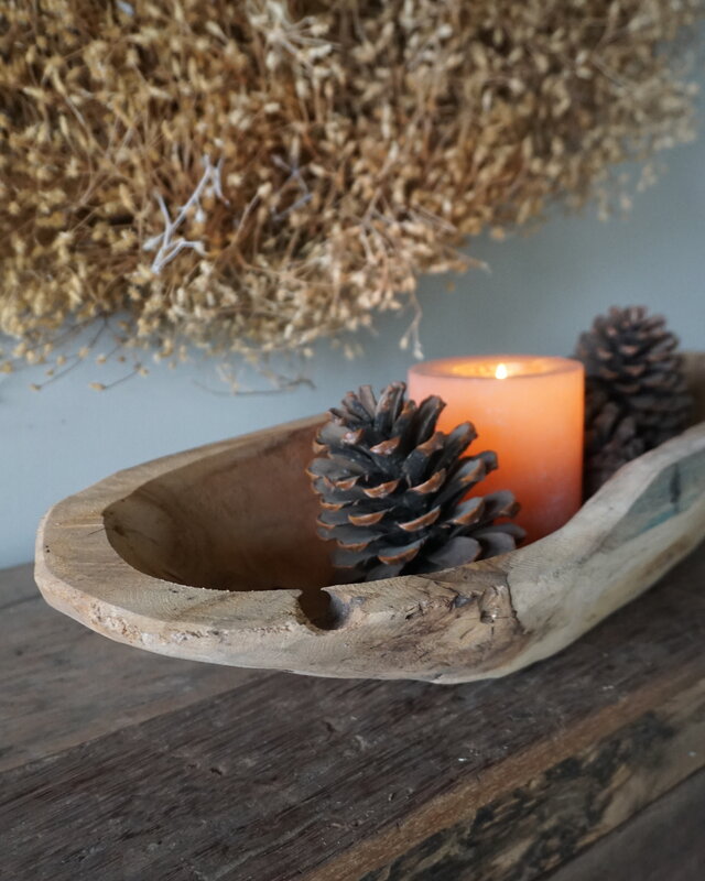 Rene Houtman Kom/Sleutelbak Teak | Sloophout | H9xB71xD21 cm