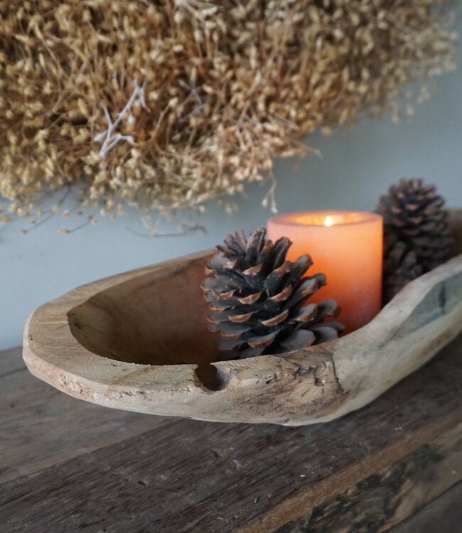 Rene Houtman Kom/Sleutelbak Teak | Sloophout | H9xB71xD21 cm