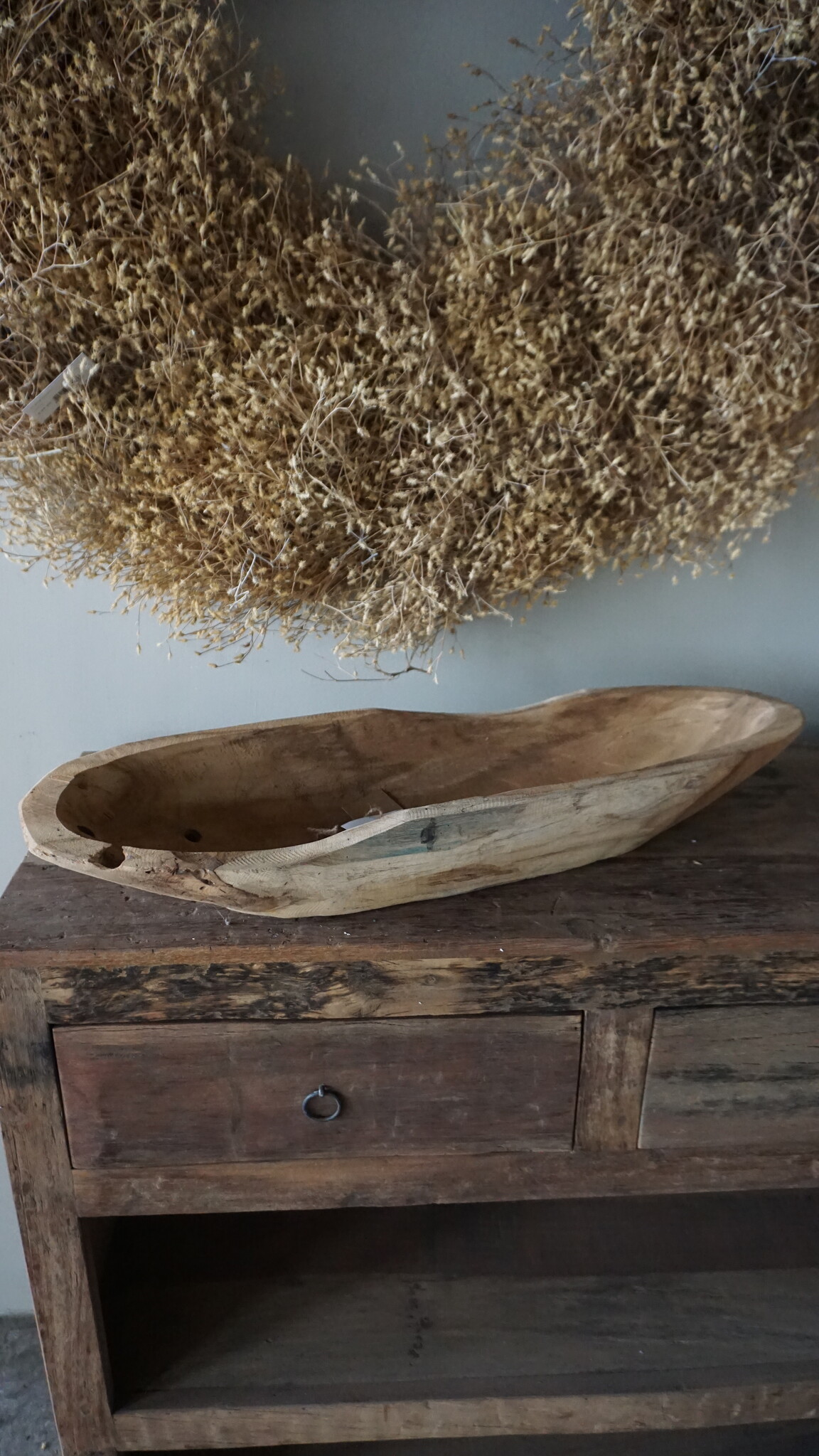 Rene Houtman Kom/Sleutelbak Teak | Sloophout | H9xB71xD21 cm