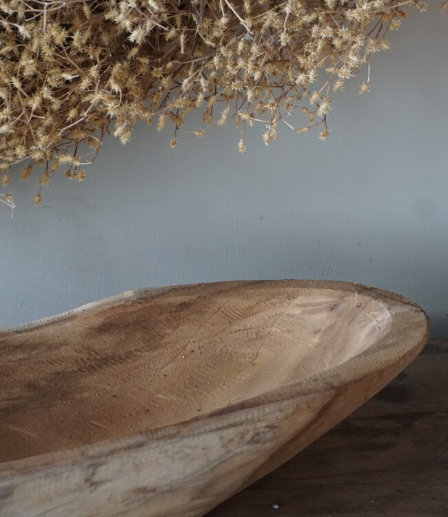 Rene Houtman Kom/Sleutelbak Teak | Sloophout | H9xB71xD21 cm