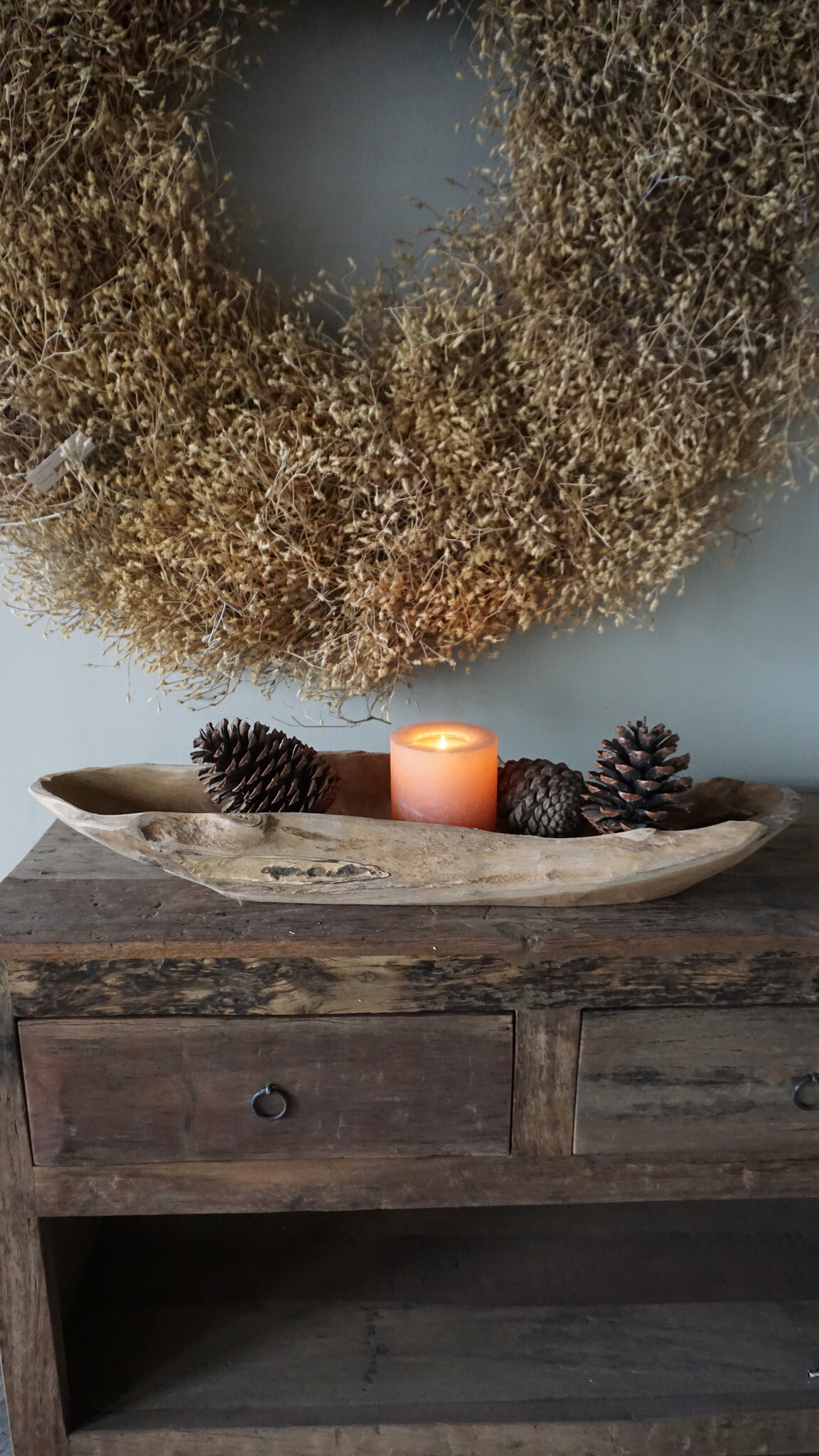 Rene Houtman Kom/Sleutelbak Teak | Sloophout | H9xB70xD20 cm