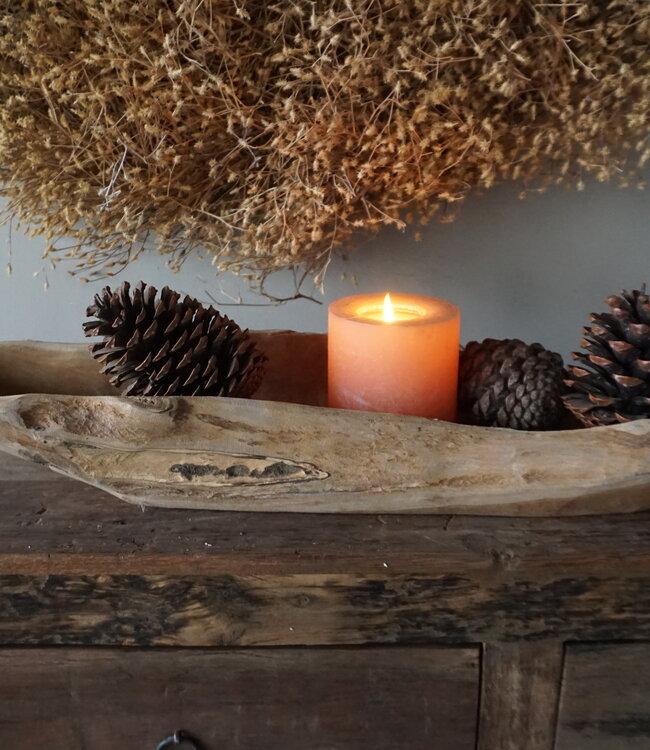 Rene Houtman Kom/Sleutelbak Teak | Sloophout | H9xB70xD20 cm