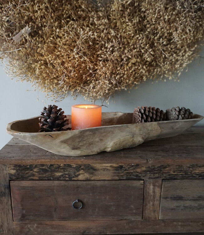 Rene Houtman Kom/Sleutelbak Teak | Sloophout | H9xB71xD23 cm