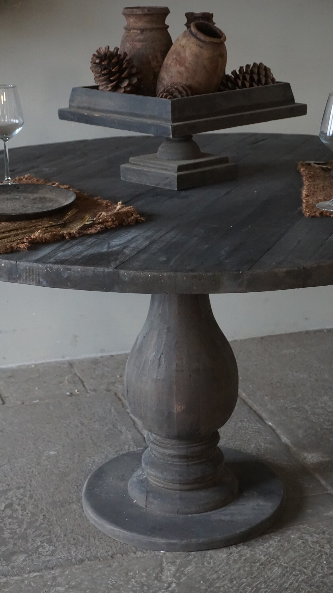 Luksa Home Collection Eetkamertafel Rond | Oud Hout | Kies Afmetingen
