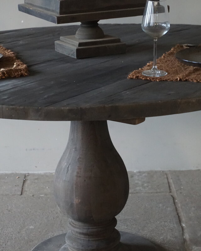 Luksa Home Collection Eetkamertafel Rond | Oud Hout | Kies Afmetingen