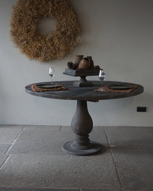 Luksa Home Collection Eetkamertafel Rond | Oud Hout | Kies Afmetingen