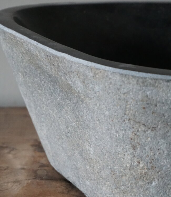 Rene Houtman Medium Stenen Waskom + Spoelgat | H15xB37xD35 cm