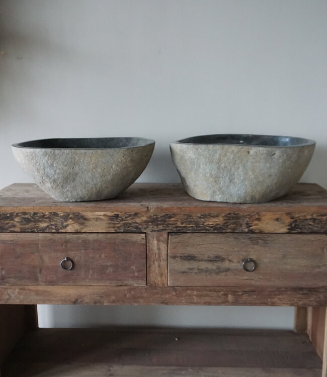 Rene Houtman Waskom Rivierkom | Set Van 2 | H14,5xB42xD31 cm