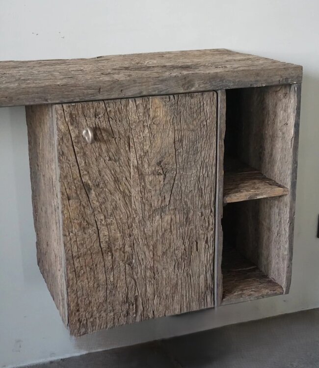 Rene Houtman Zwevend Toiletmeubel Lieke | Geborsteld Eikenhout
