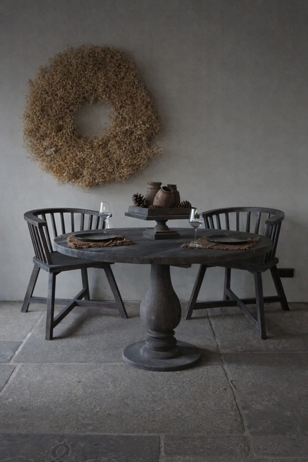 Luksa Home Collection Eetkamertafel Rond | Oud Hout | Kies Afmetingen