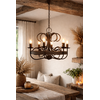 Kroonluchter Garra | Roest | 6-Arms | H55 x D61 cm
