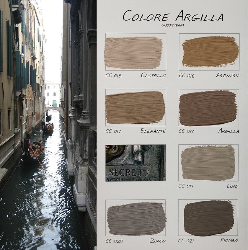 Carte Colori Calcare Italia kalkverf - Zinco