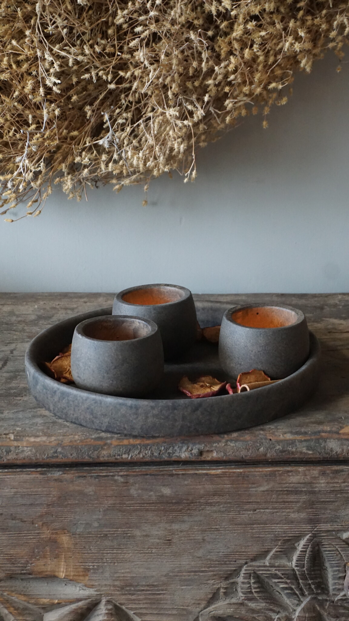 Brynxz Schaal Met Set Van 3 Kopjes | Majestic Brown