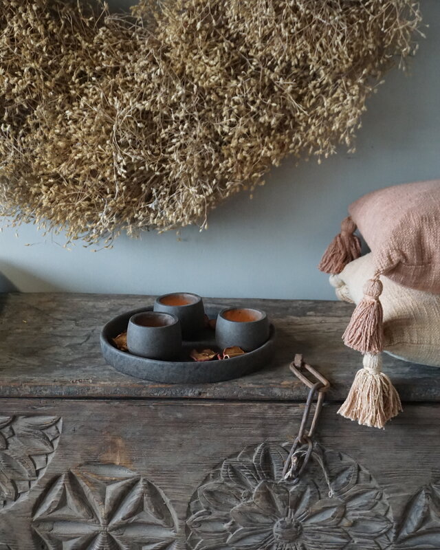 Brynxz Schaal Met Set Van 3 Kopjes | Majestic Brown