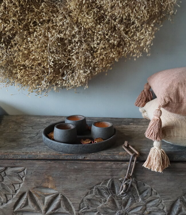 Brynxz Schaal Met Set Van 3 Kopjes | Majestic Brown