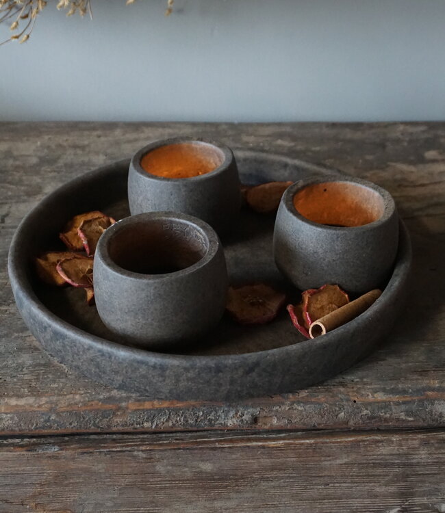 Brynxz Schaal Met Set Van 3 Kopjes | Majestic Brown