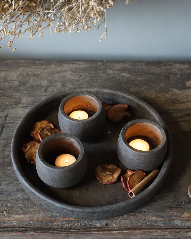 Brynxz Schaal Met Set Van 3 Kopjes | Majestic Brown