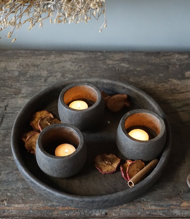 Brynxz Schaal Met Set Van 3 Kopjes | Majestic Brown