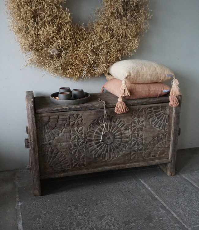 Rene Houtman Himalaya Oud Houten Kist | India | H66 x B111 x D46 cm