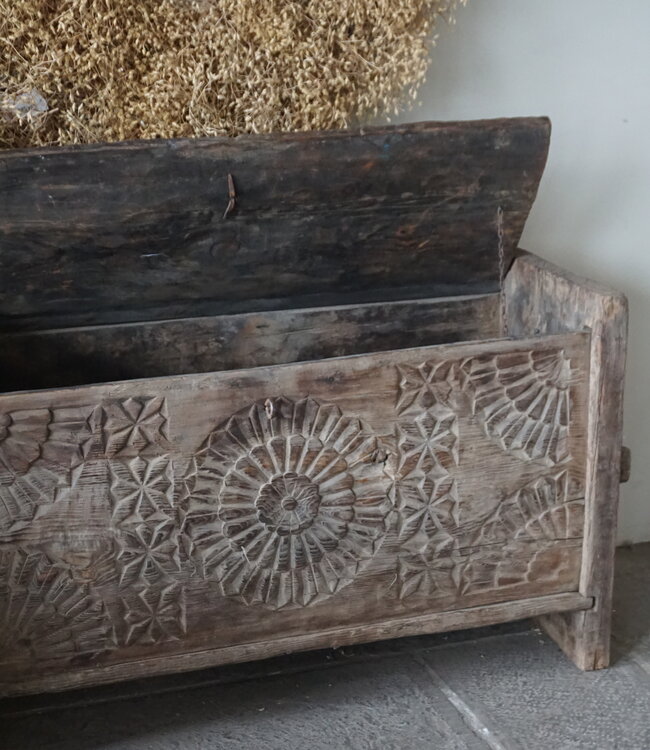 Rene Houtman Himalaya Oud Houten Kist | India | H66 x B111 x D46 cm